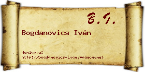 Bogdanovics Iván névjegykártya