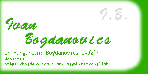 ivan bogdanovics business card